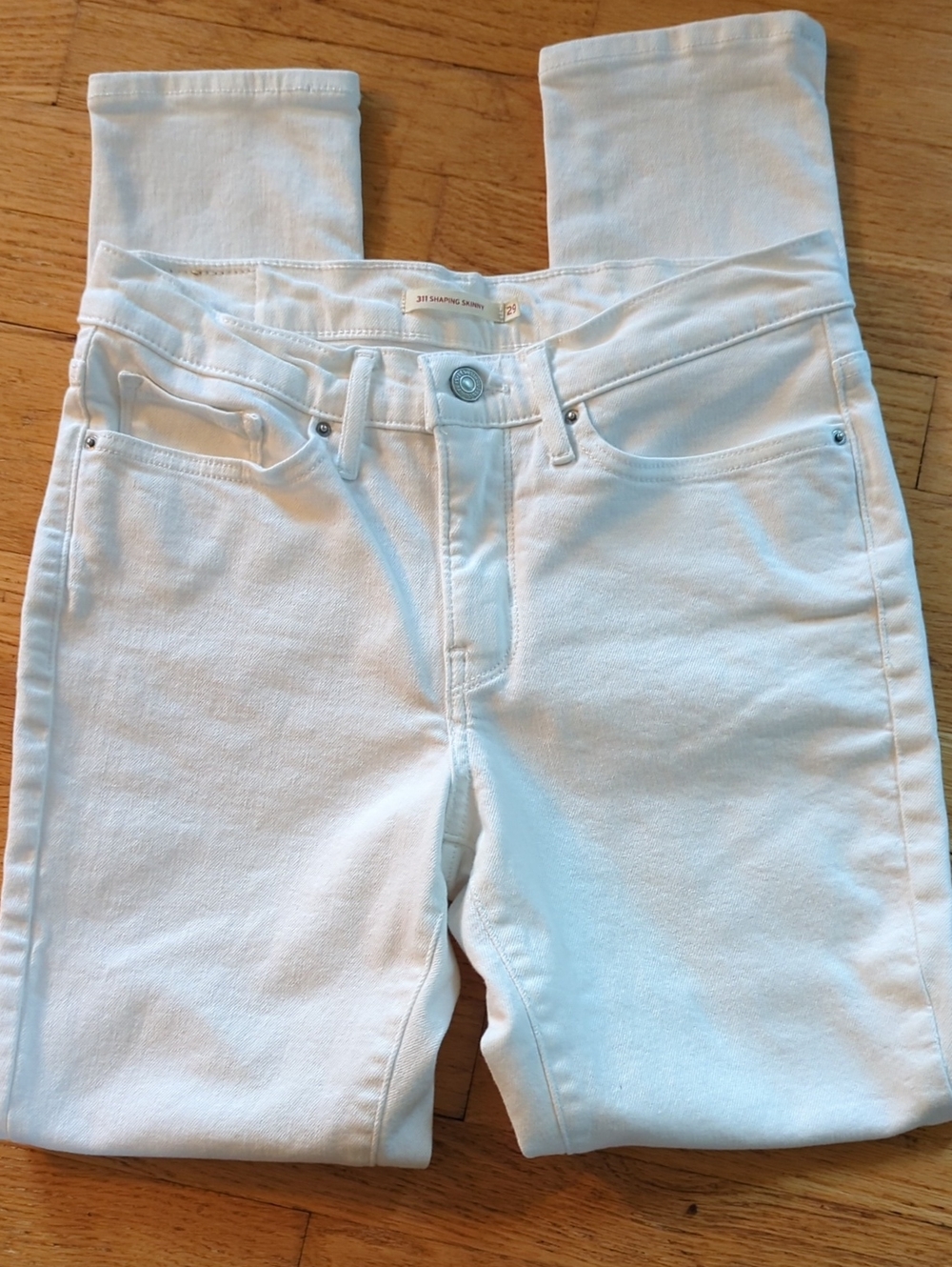 LEVI'S: 311 Shapping Skinny Jean White Women’s Stretch Jeans - Classic Slim Fit